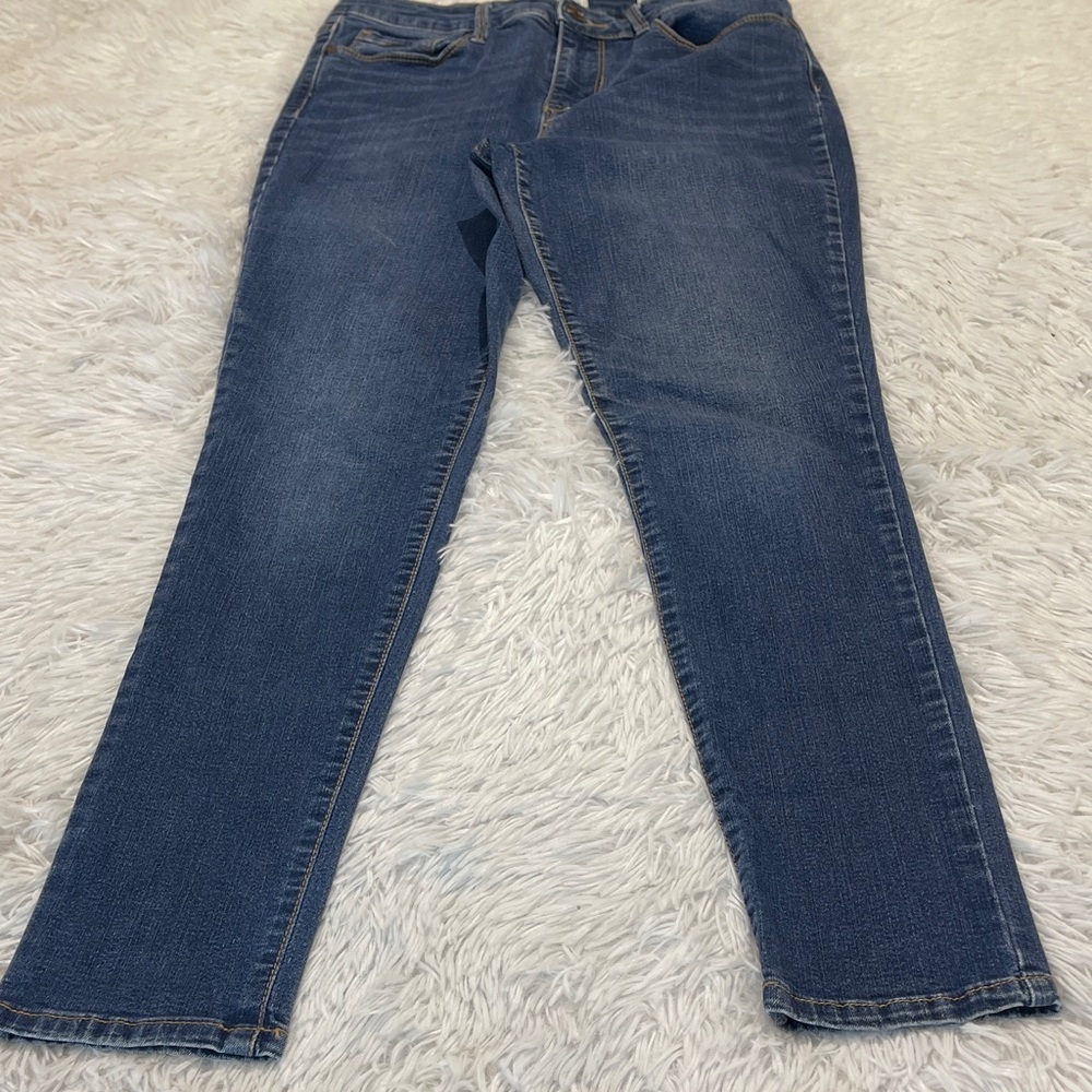 Nine West CIGARETTE HIGH RISE Skinny Jeans in Deep Blue WOMENS SIZE 8